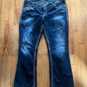 Silver "Suki Surplus" Denim Jeans Sz 20 x 32